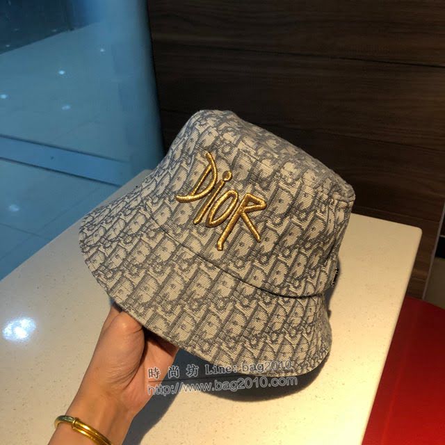 Dior男女同款帽子 迪奧刺繡印花漁夫帽  mm1174